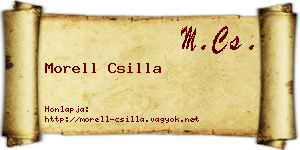 Morell Csilla névjegykártya